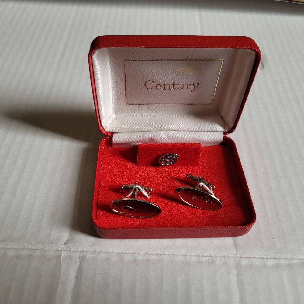 Cuff links mid century vintage tie tacks Century Fifth Avenue Swank French cuff